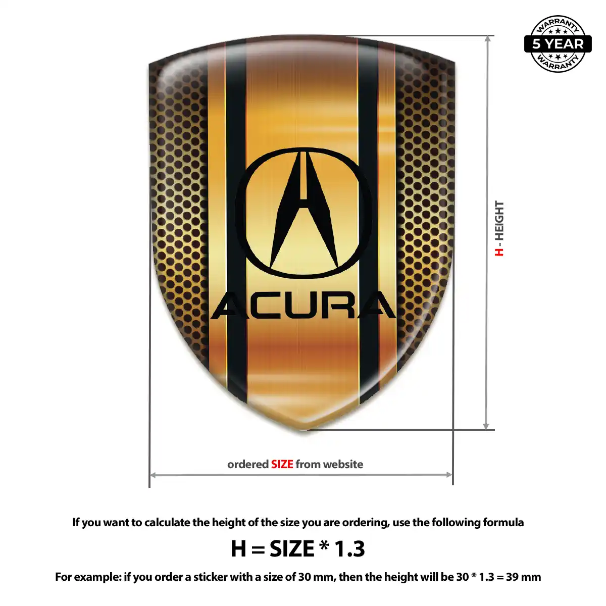 Acura Silicone Emblem Opulent Line