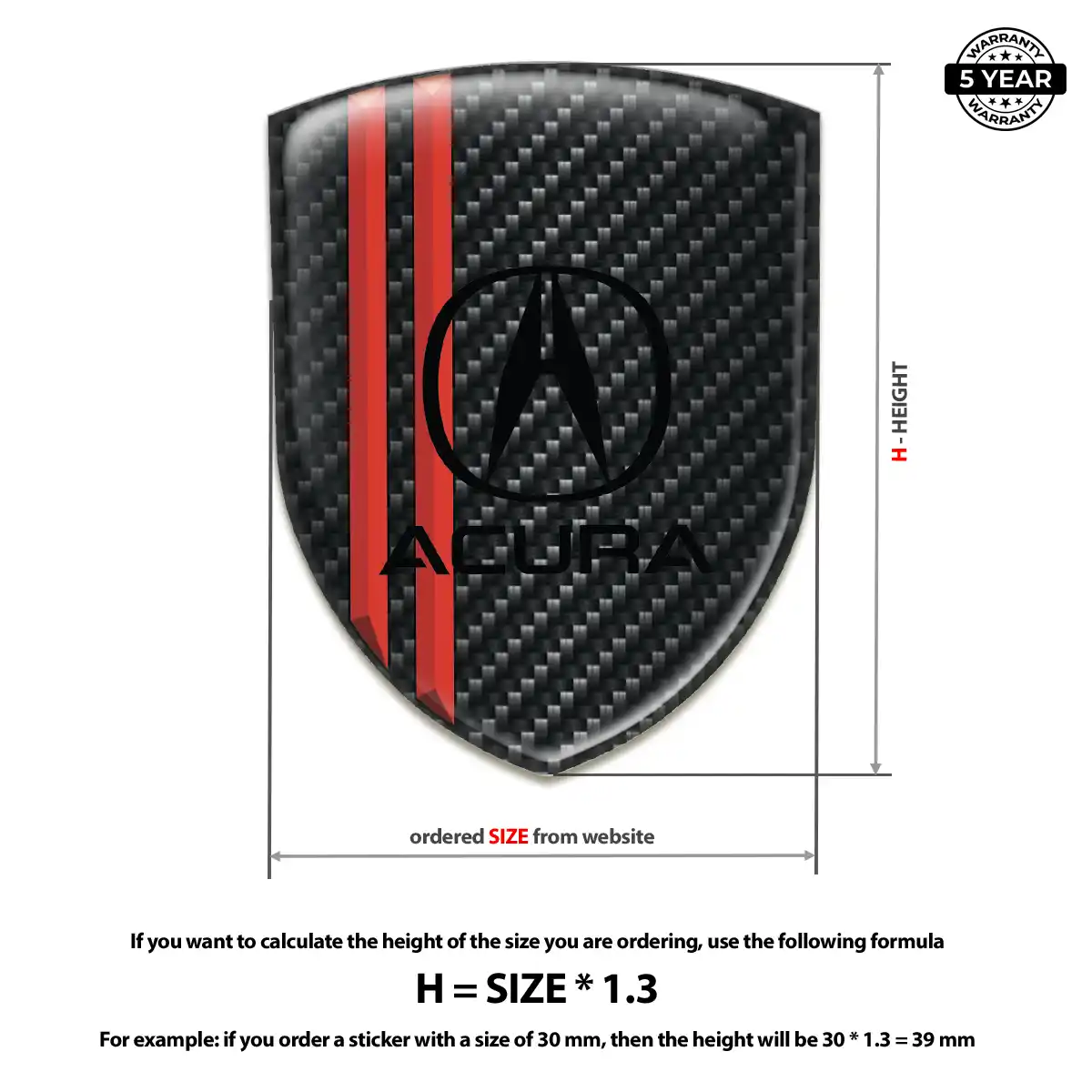 Acura Silicone Emblem Prestige Line