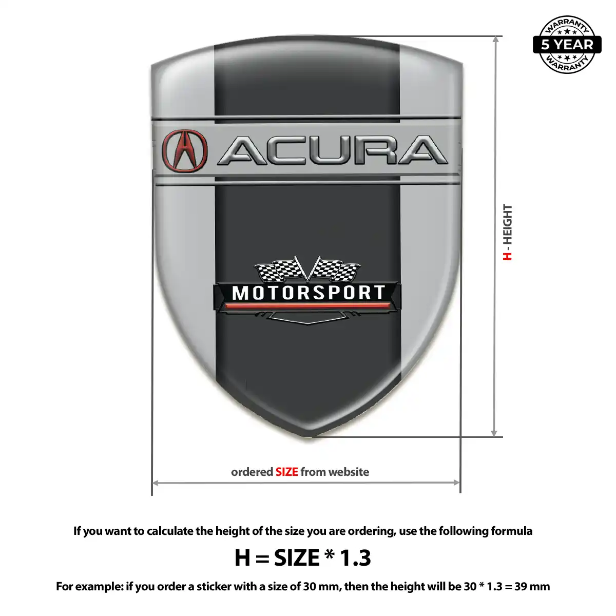 Acura Silicone Emblem Refined Design
