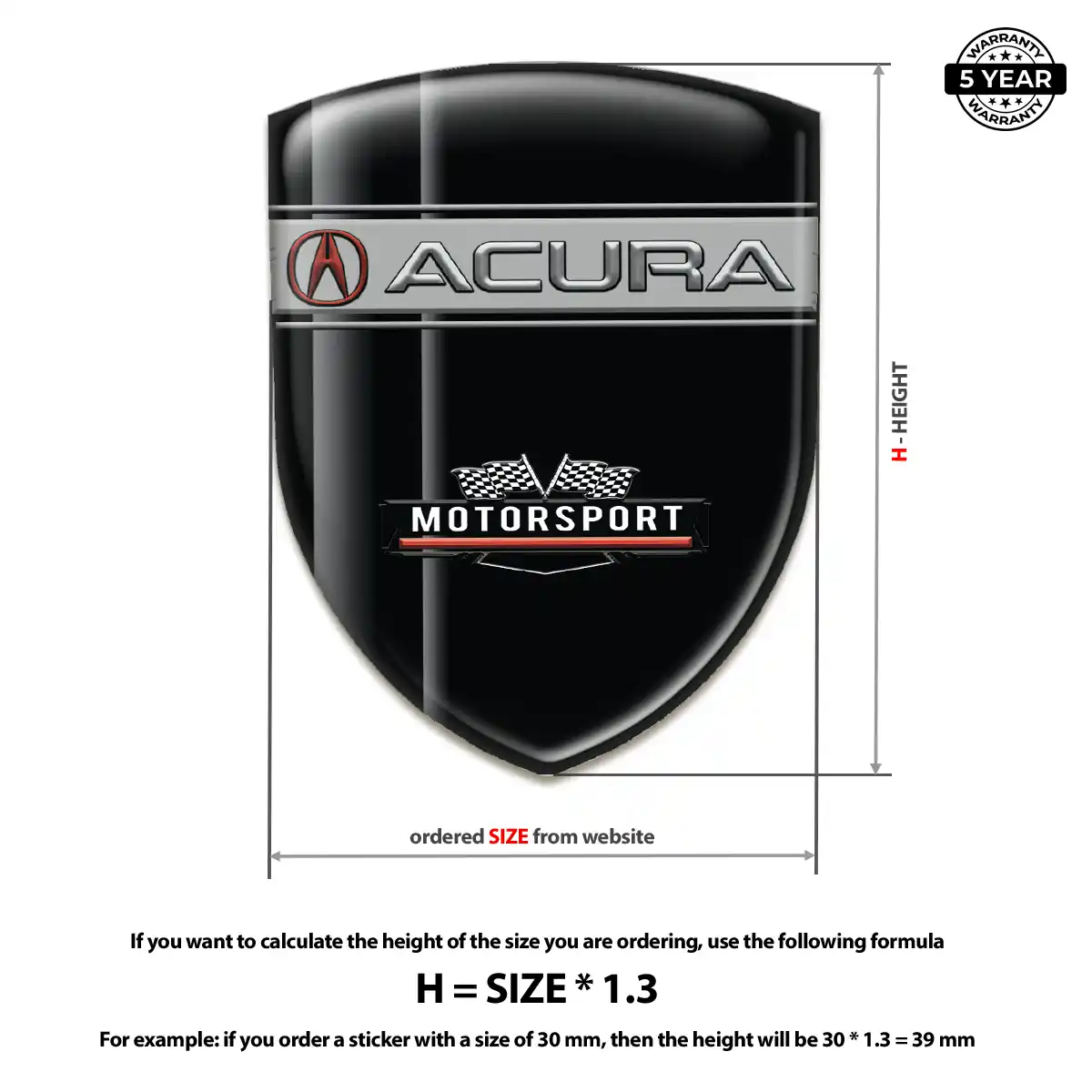 Acura Silicone Emblem Signature Grade