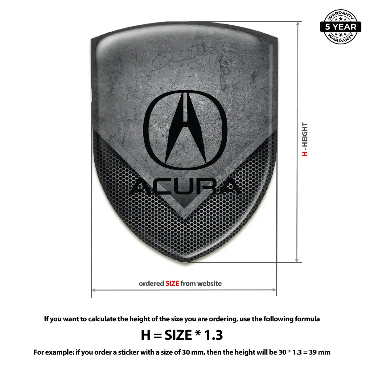 Acura Silicone Emblem Sleek Style