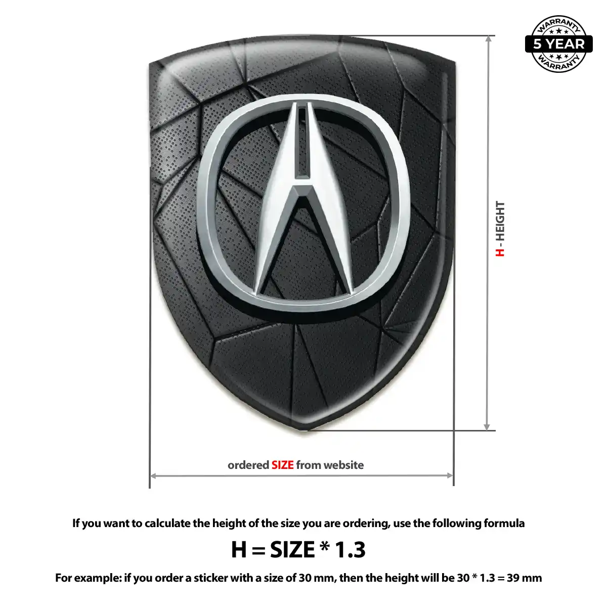 Acura Silicone Sticker Deluxe Edition