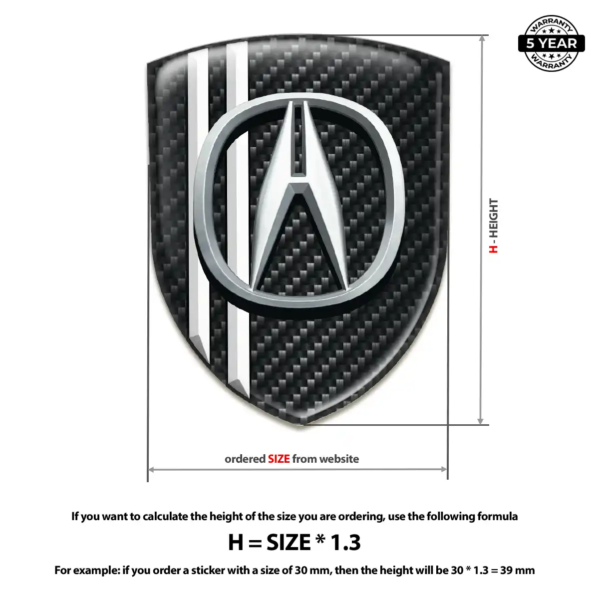 Acura Silicone Sticker Elite Edition