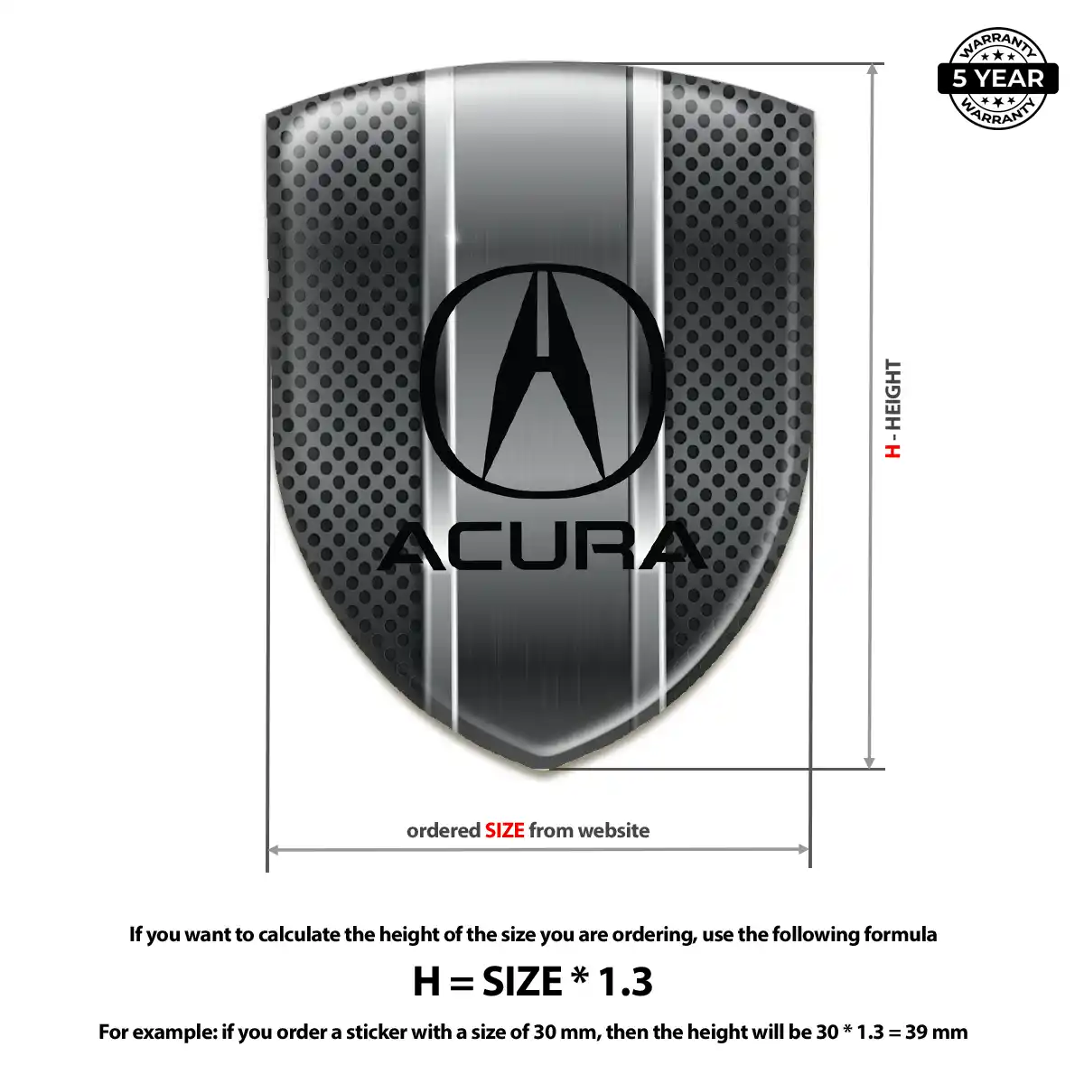 Acura Silicone Sticker Exclusive Series