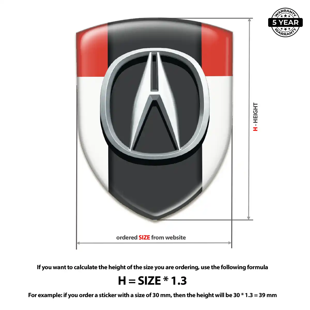 Acura Silicone Sticker Opulent Line