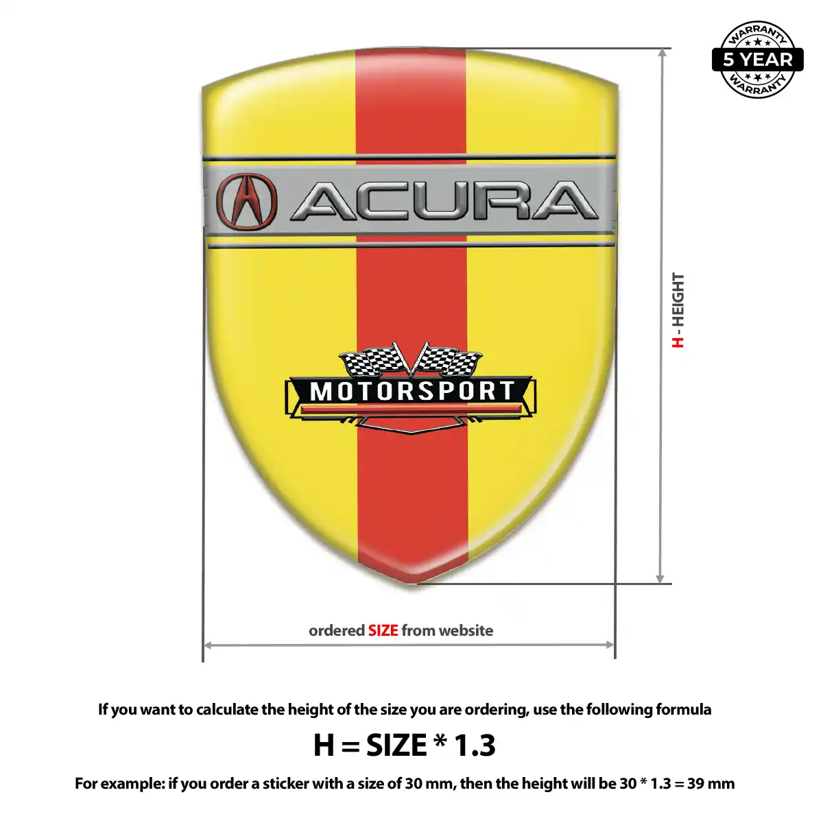 Acura Silicone Sticker Superior Craft