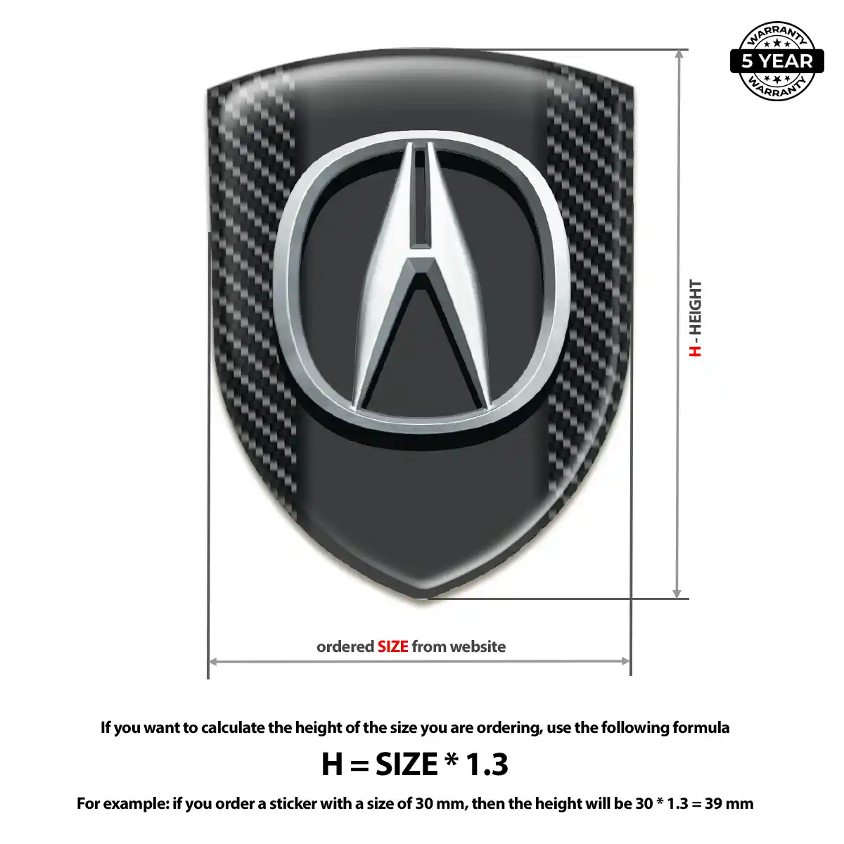Acura Sticker Prime Quality