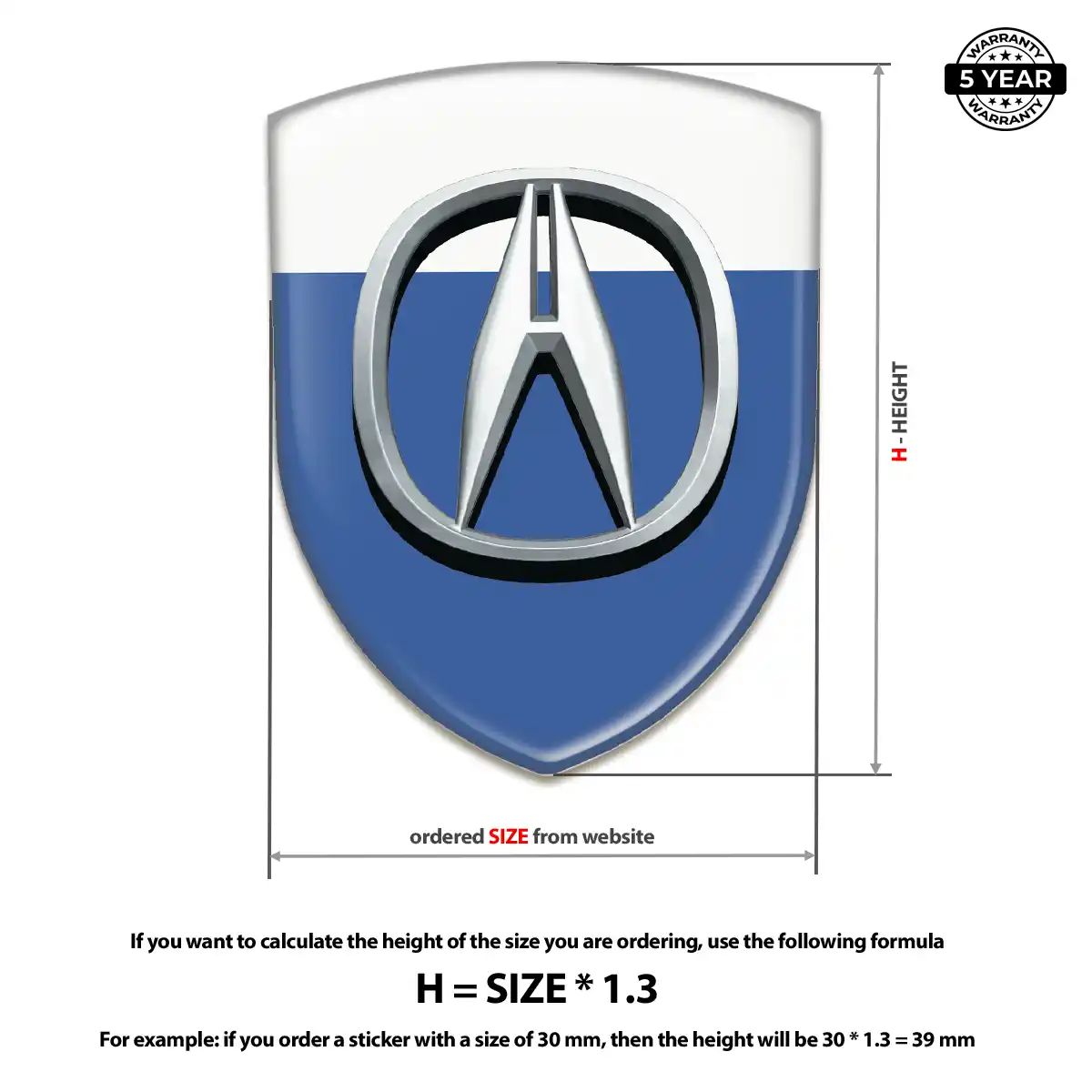 Acura Sticker Refined Design