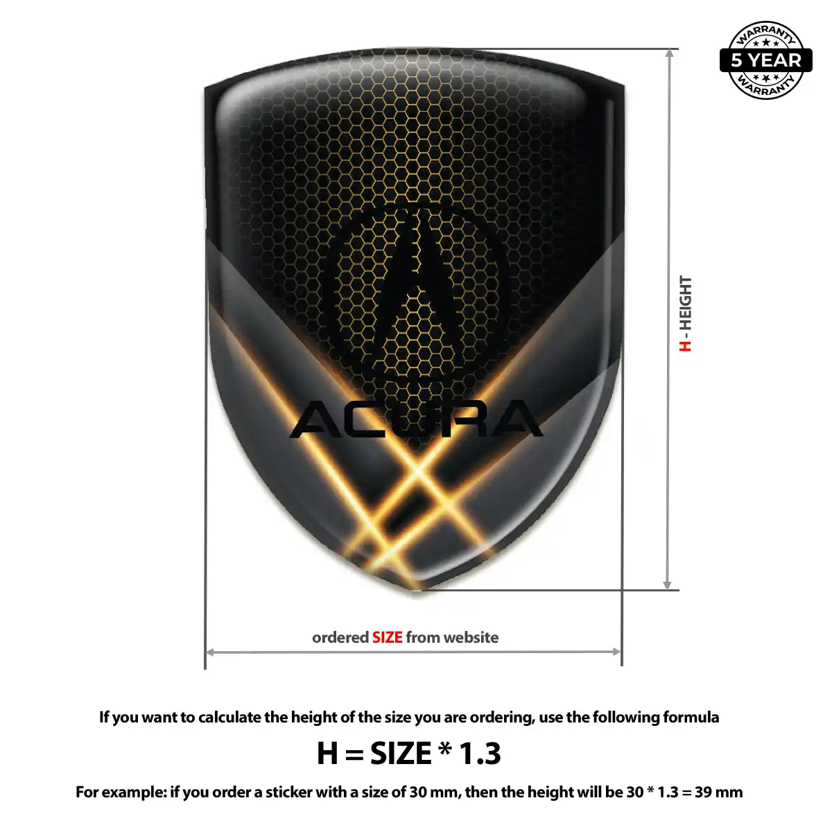 Acura Sticker Signature Grade