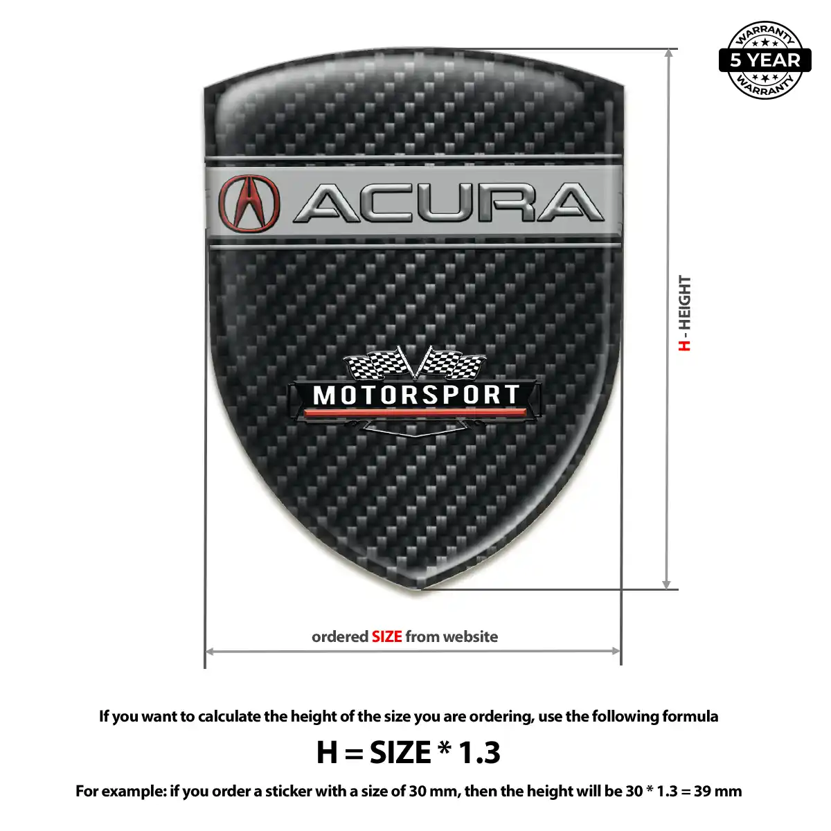 Acura Sticker Sleek Style