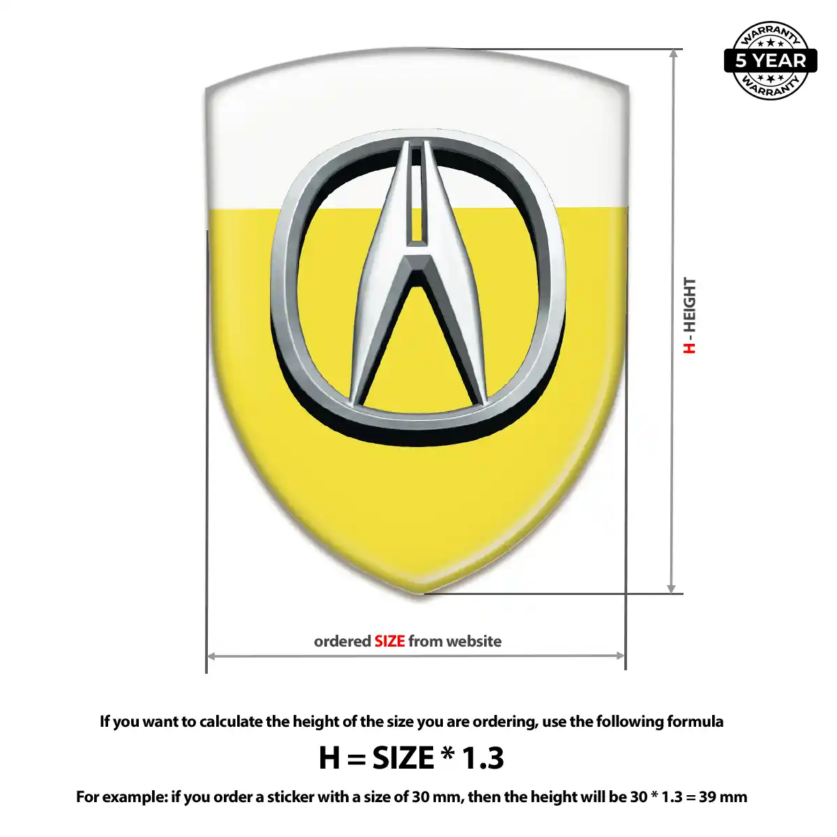 Acura Vehicle Logo Sticker Elite Finish