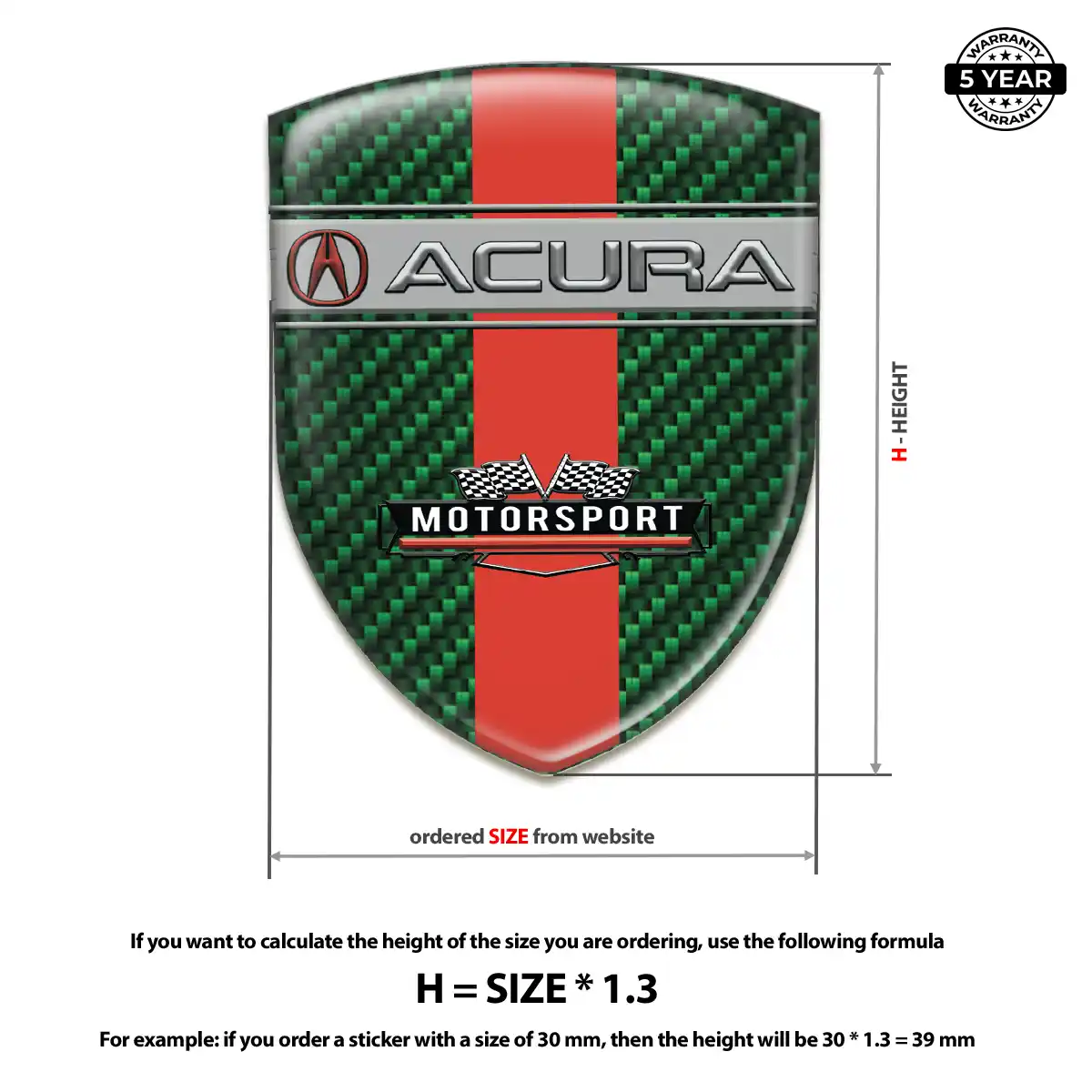 Acura Vehicle Logo Sticker Noble Edition