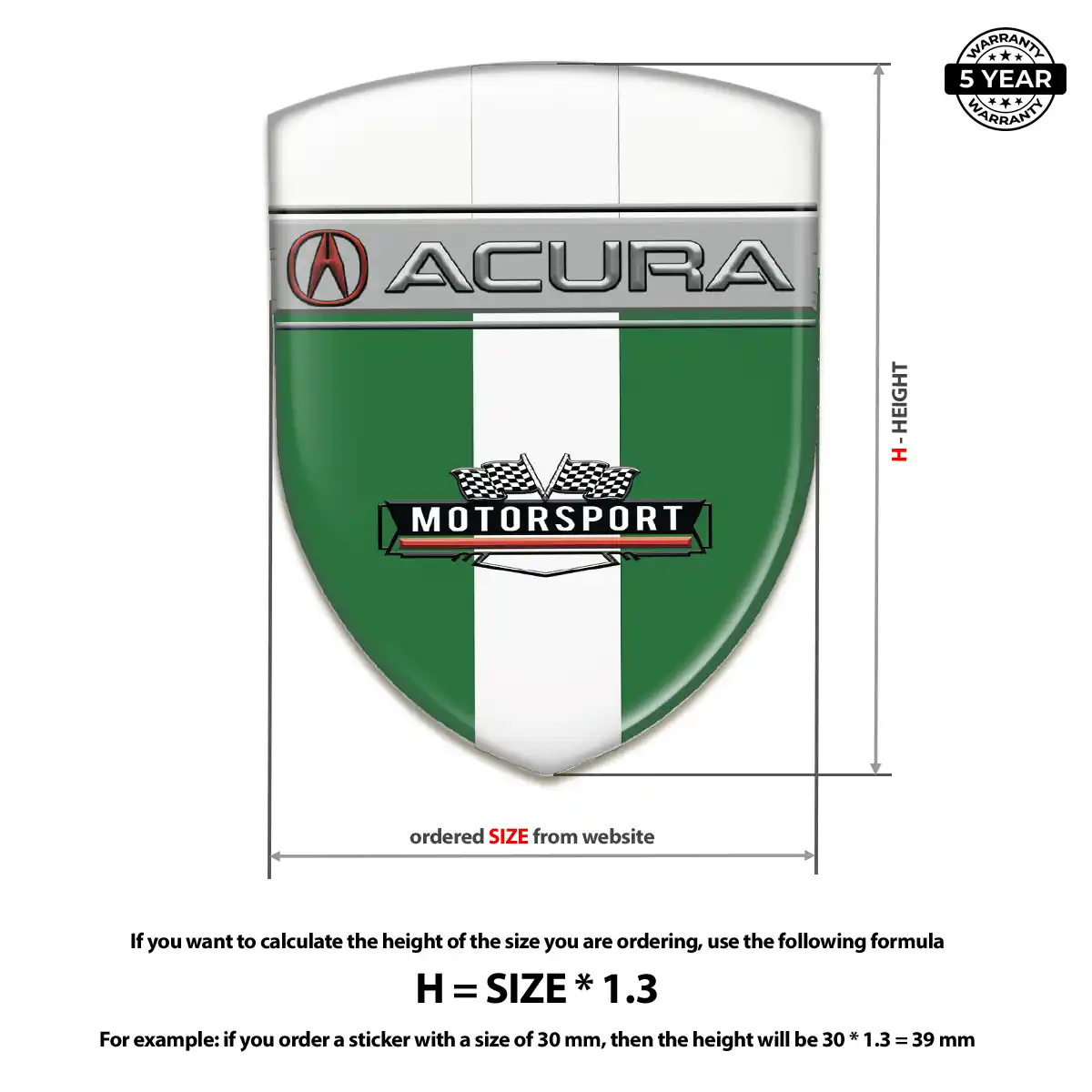 Acura Vehicle Logo Sticker Prime Quality