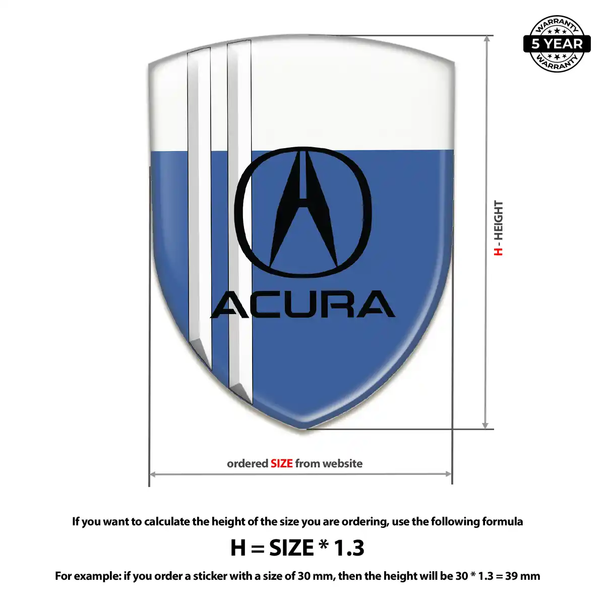 Acura Vehicle Logo Sticker Sleek Style
