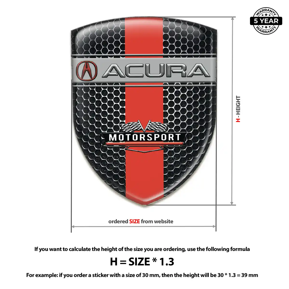 Acura Vehicle Logo Sticker Superior Craft