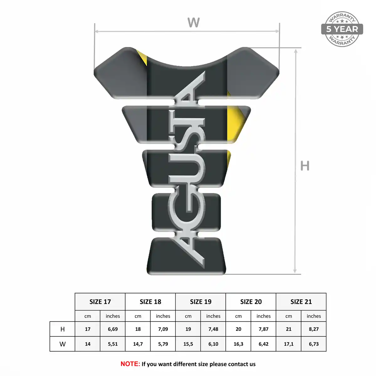 Agusta 3D Gel Tank Pad Elite Finish