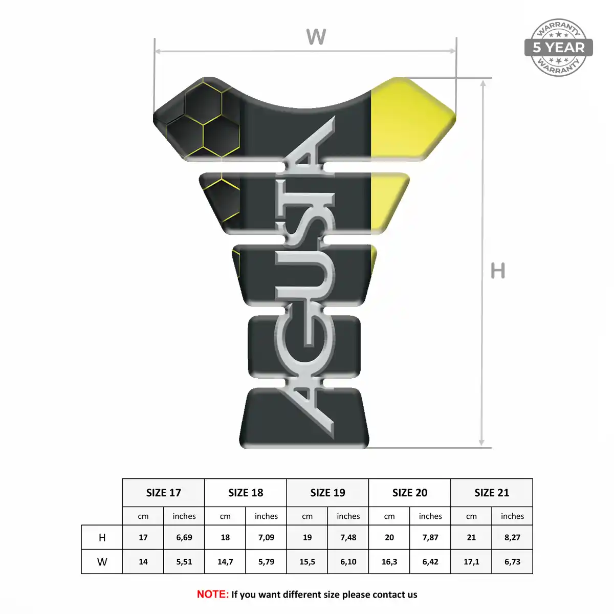 Agusta 3D Gel Tank Pad Sleek Style