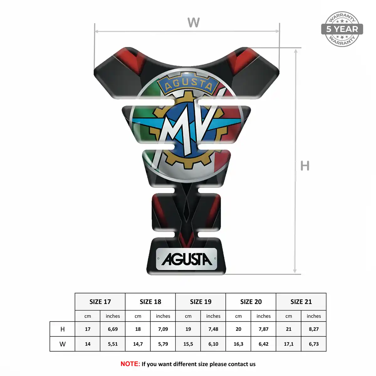 Agusta Bike Tank Protector Elite Finish