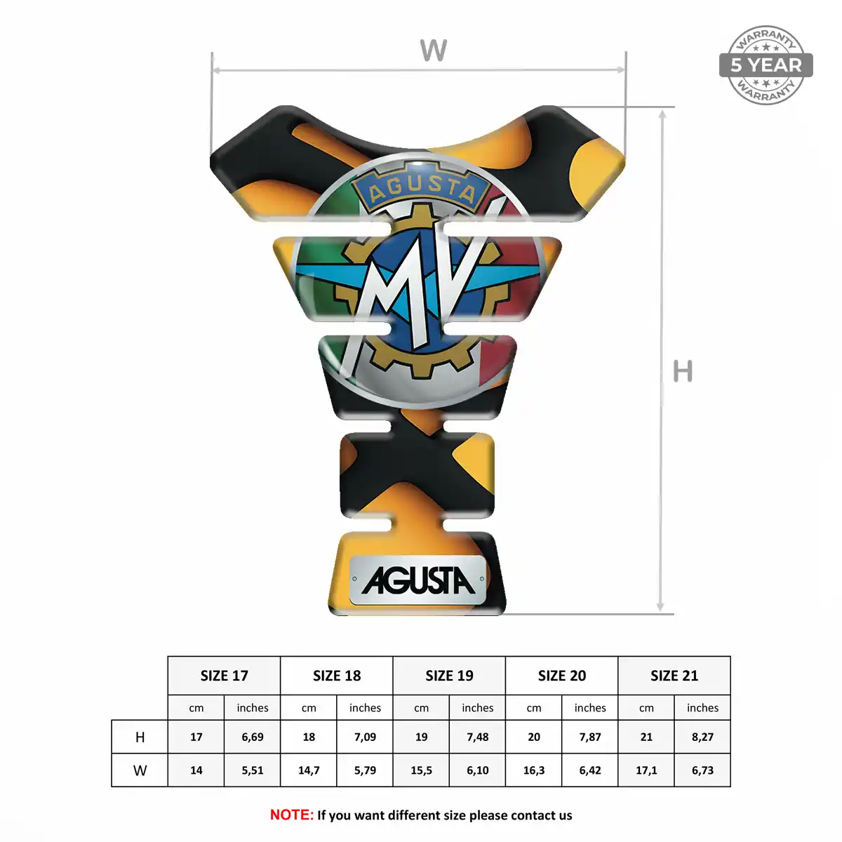 Agusta Bike Tank Protector Sleek Style