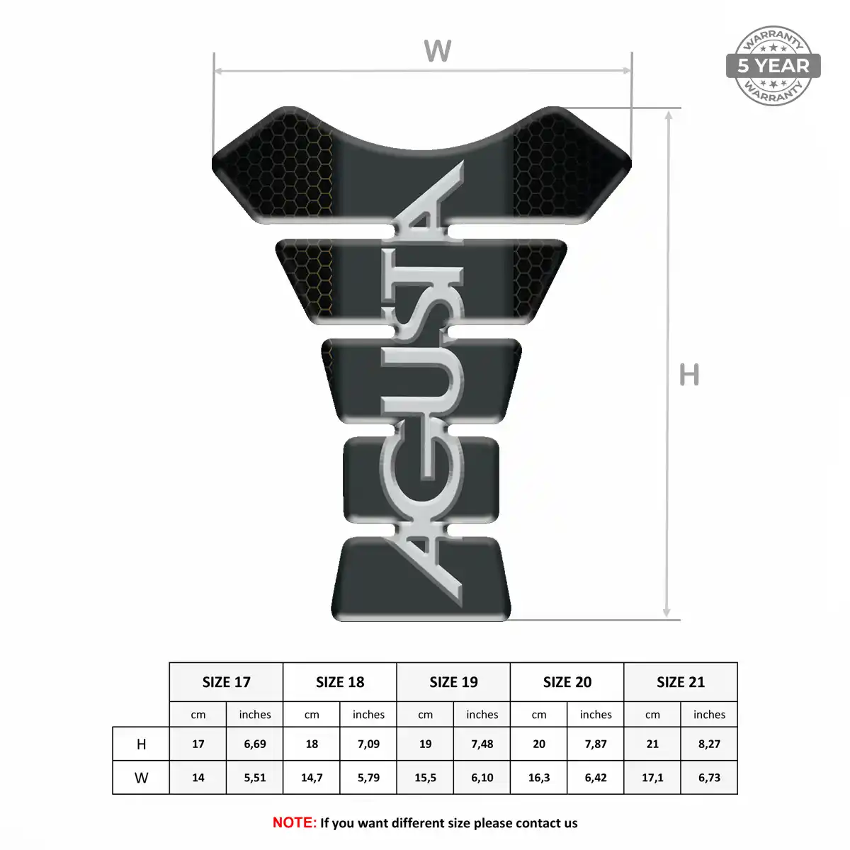 Agusta Fuel Tank Protector Elite Finish