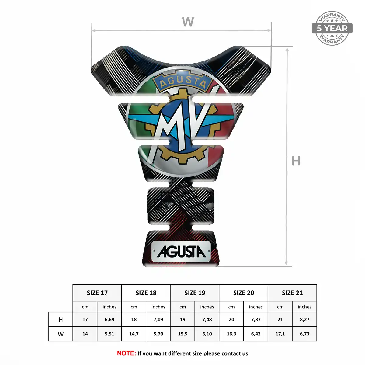 Agusta Gas Tank Pad Sleek Style
