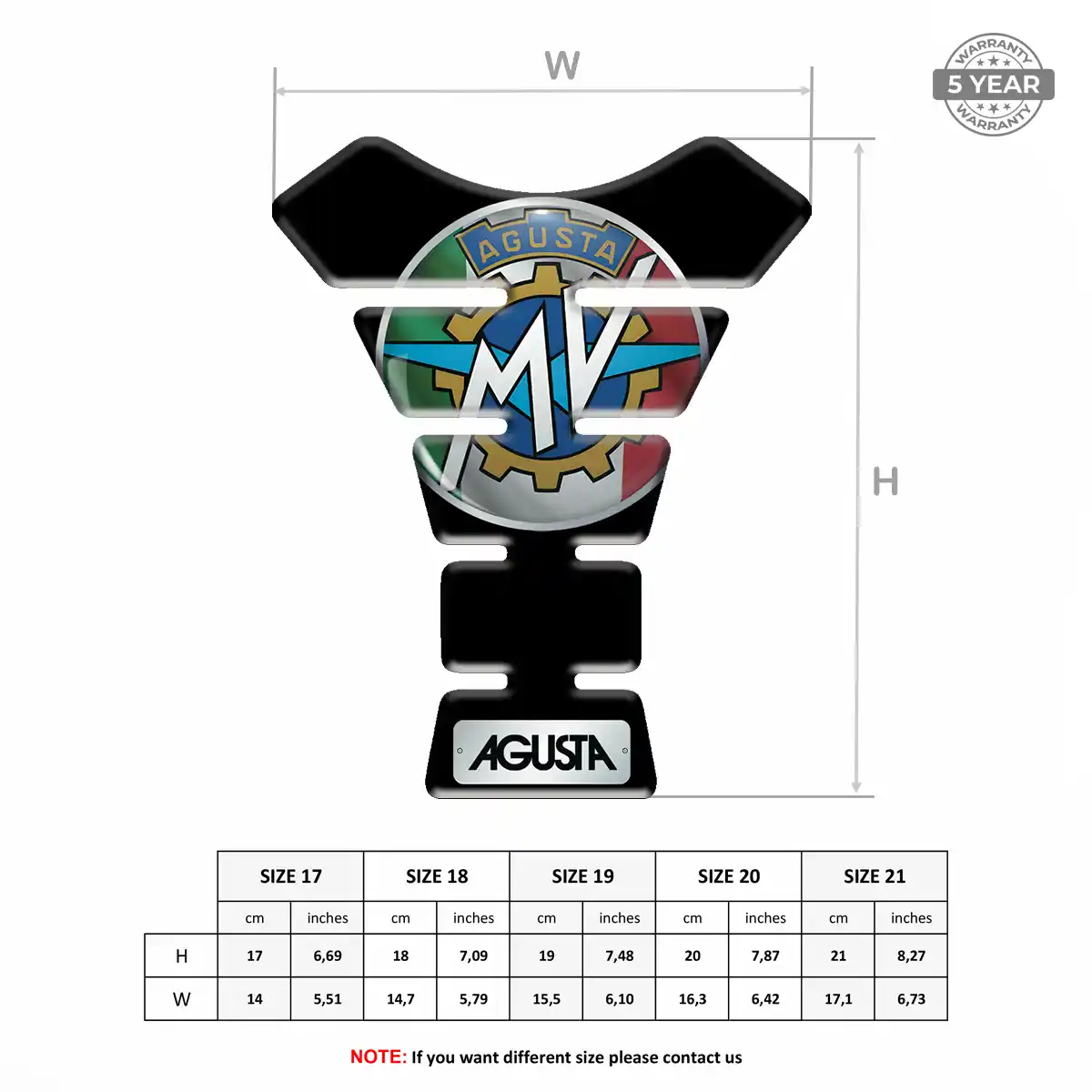 Agusta Gel Tank Pad Elite Finish