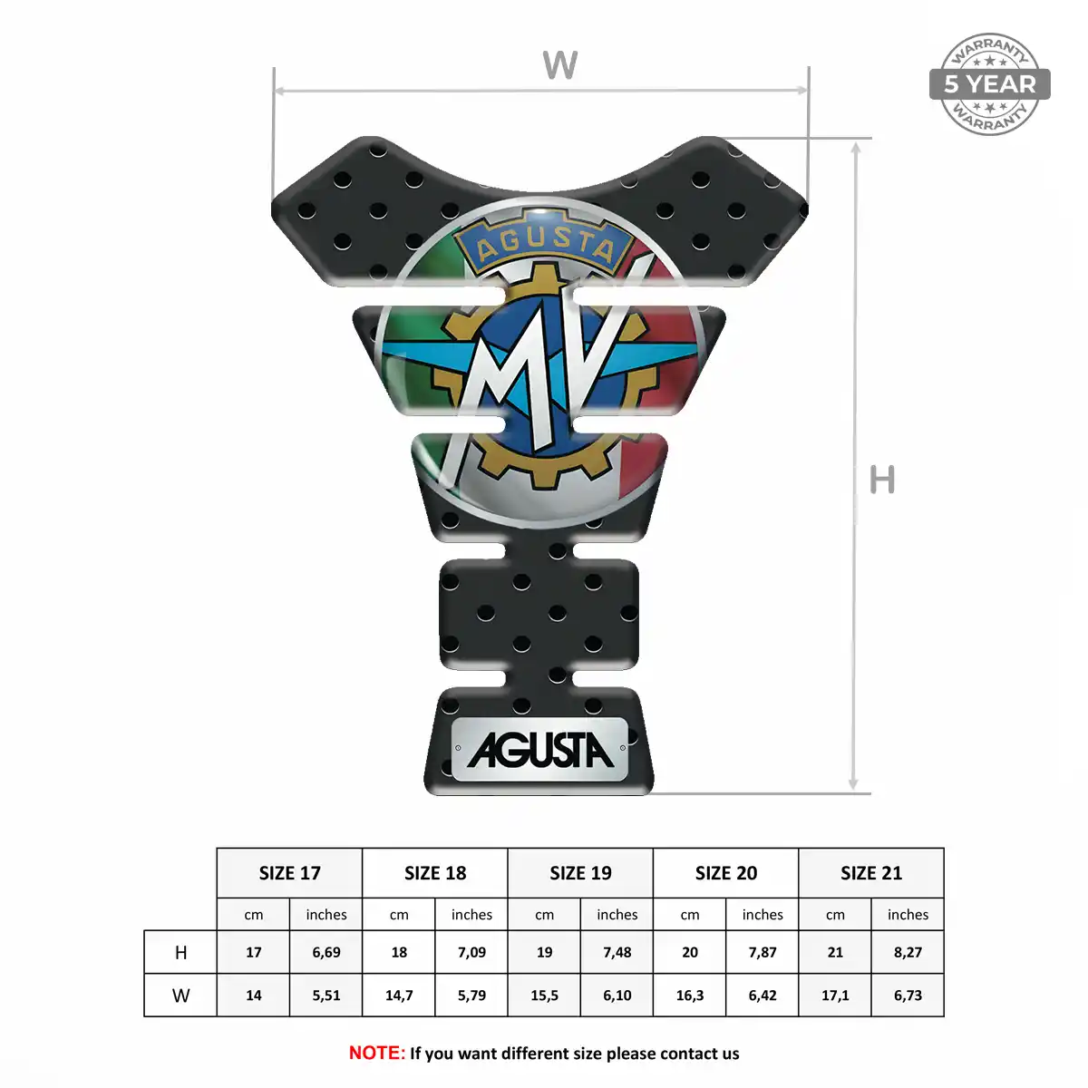 Agusta Gel Tank Pad Sleek Style