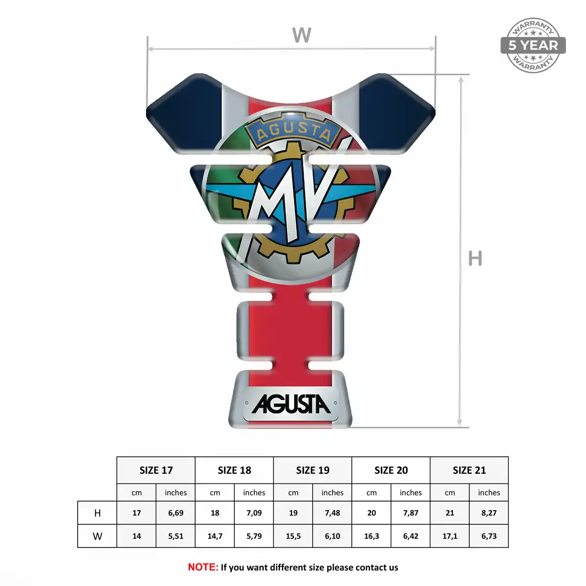 Agusta Motorbike Tank Pad Refined Design