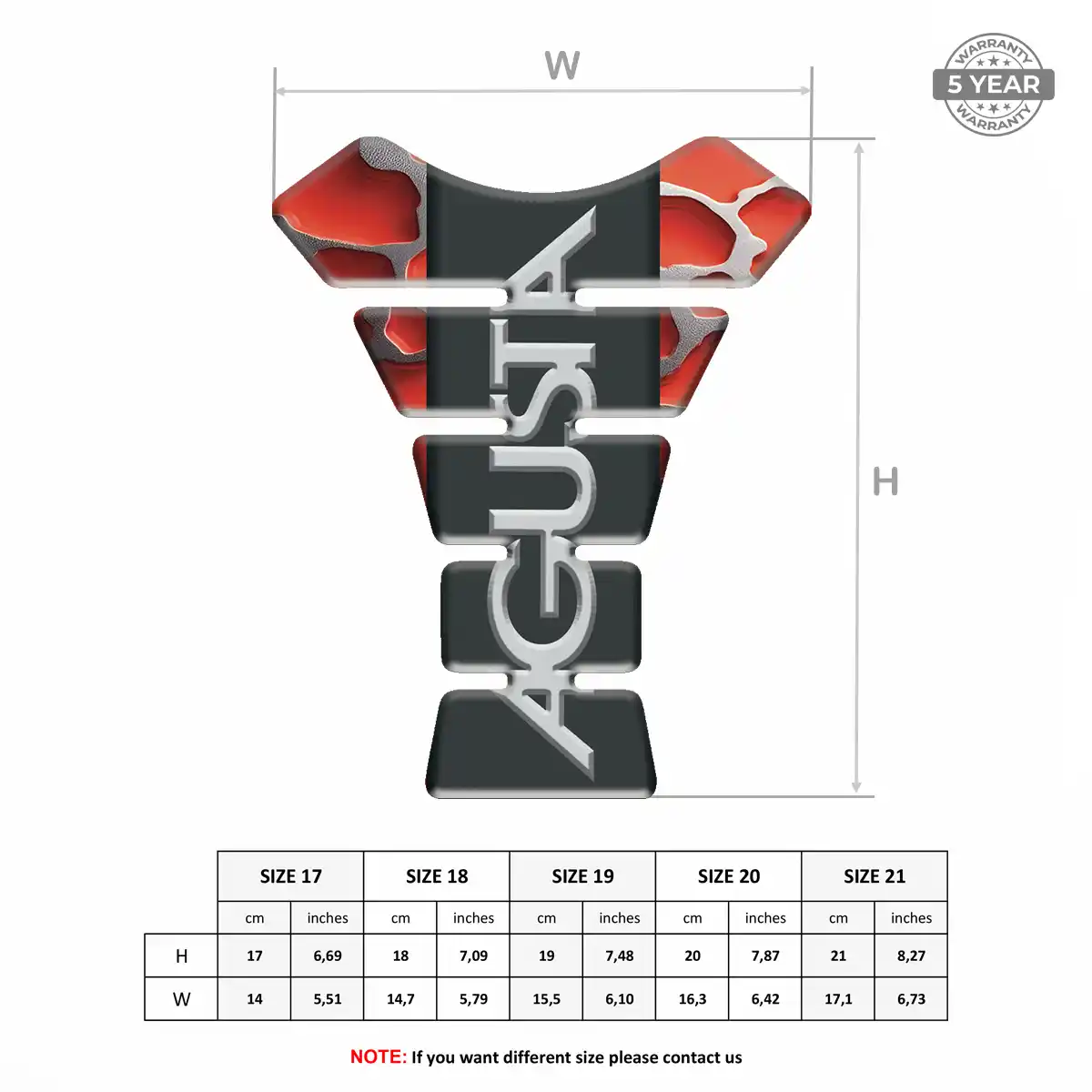 Agusta Motorcycle Tank Decal Refined Design