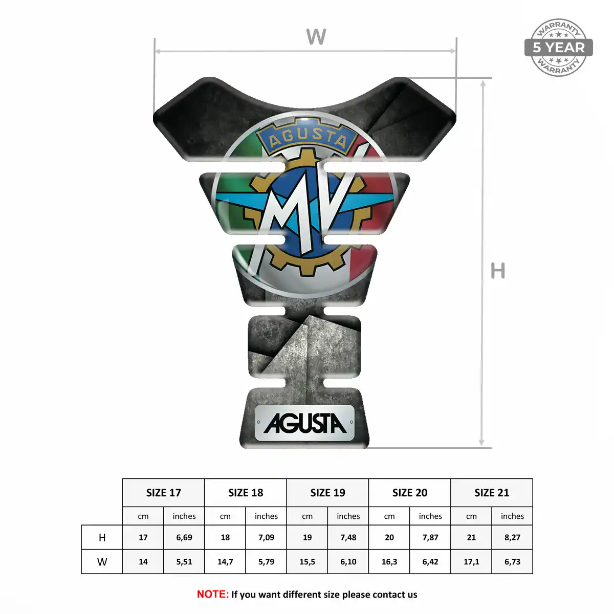 Agusta Motorcycle Tank Protector Refined Design