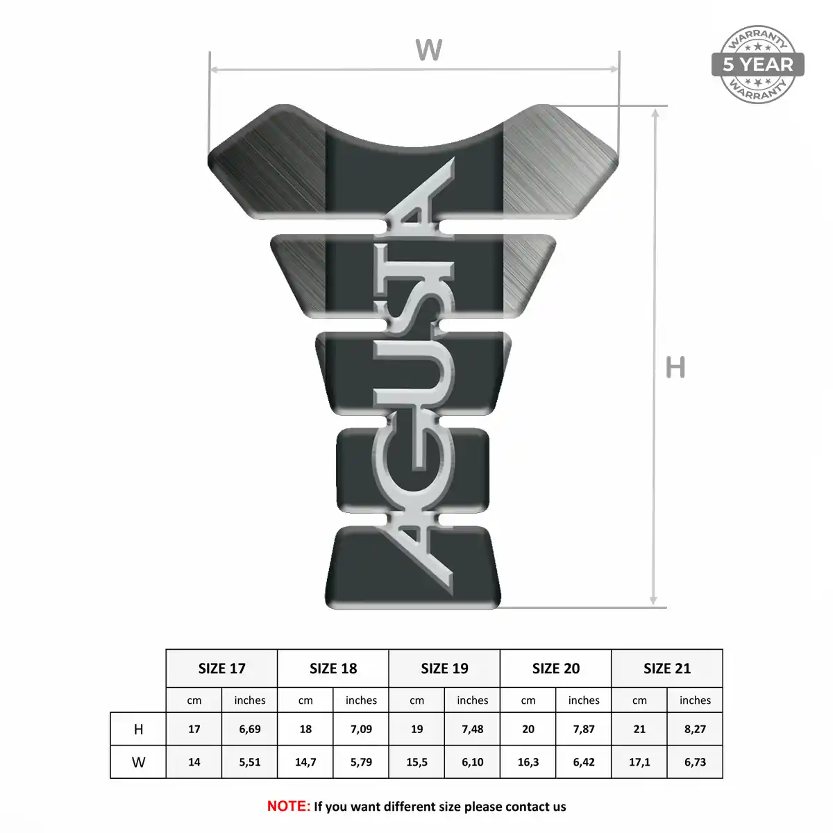 Agusta Motorcycle Tank Protector Sleek Style
