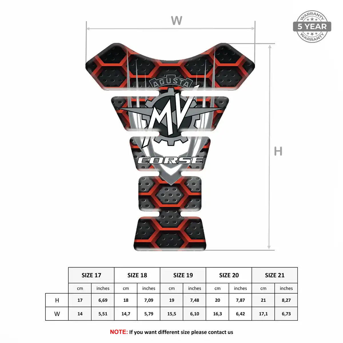 Agusta Motorcycle Tank Sticker Refined Design