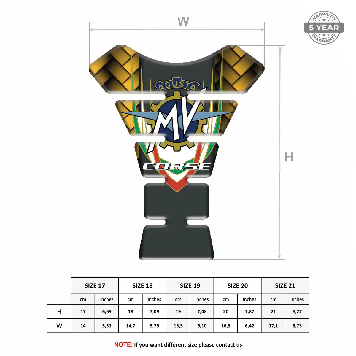 Agusta Motorcycle Tank Sticker Superior Craft