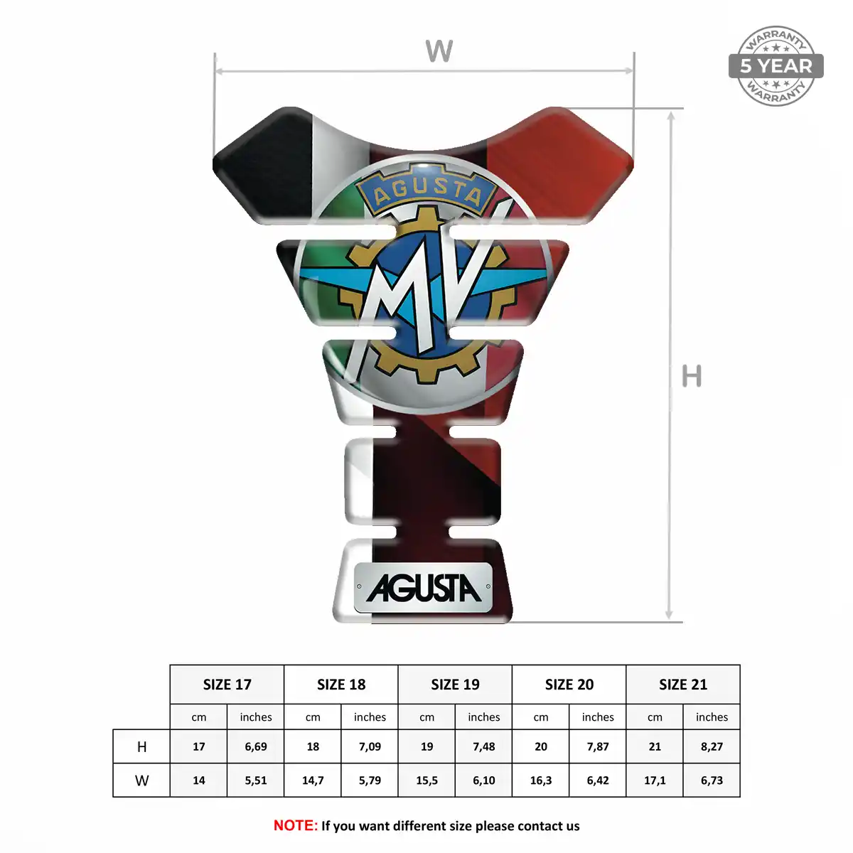 Agusta Tank Decal Prime Quality