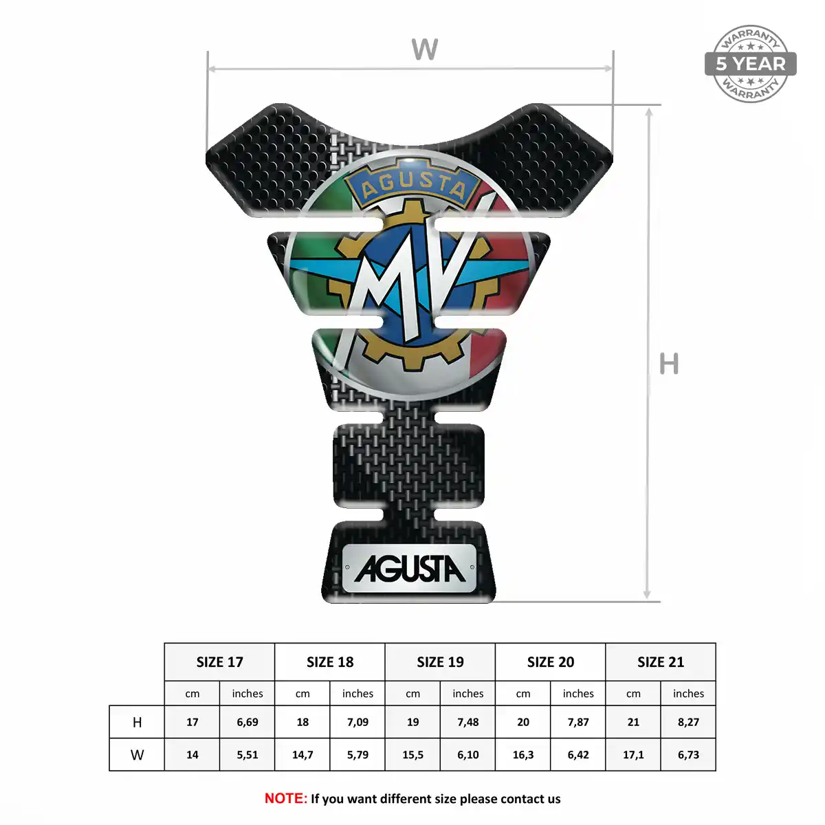 Agusta Tank Decal Sleek Style