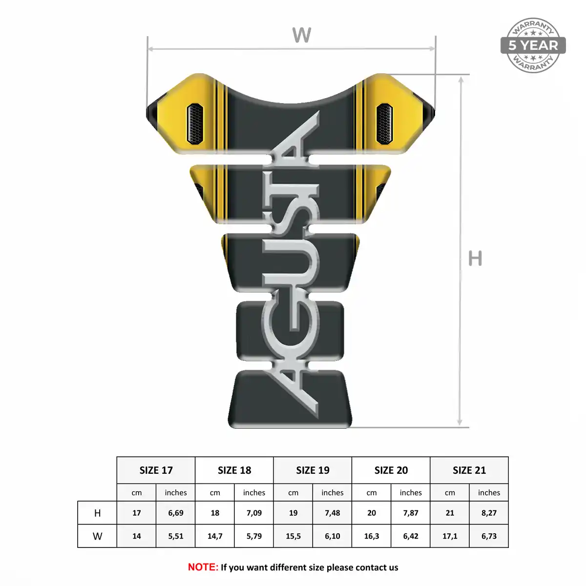 Agusta Tank Fuse Guard Motorbike Elite Finish