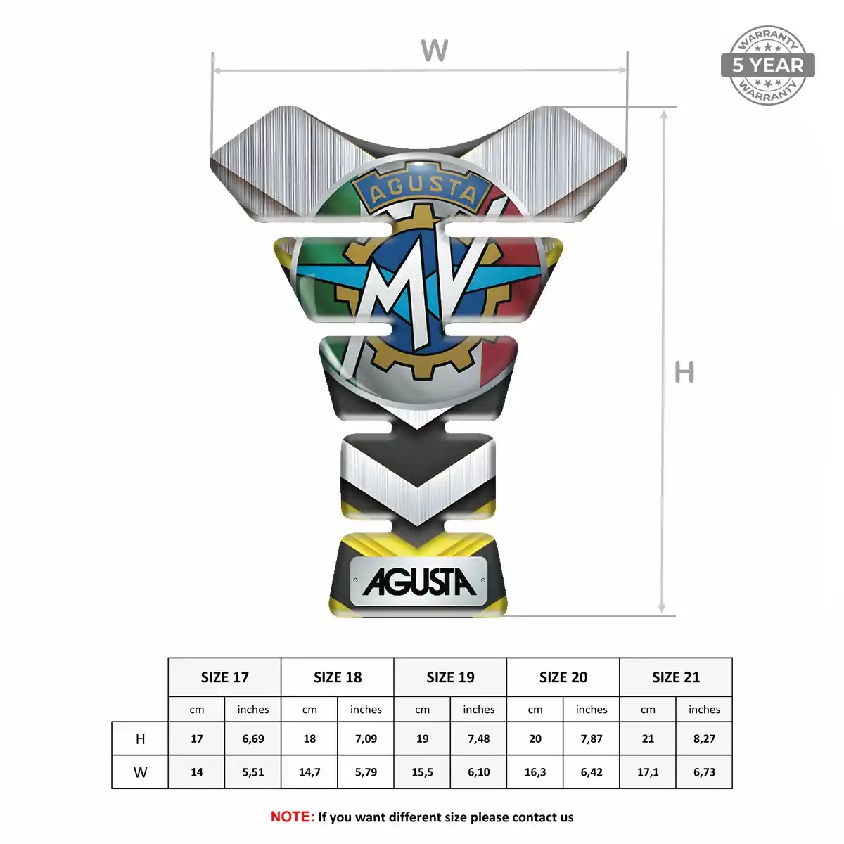 Agusta Tank Fuse Guard Motorbike Prime Quality