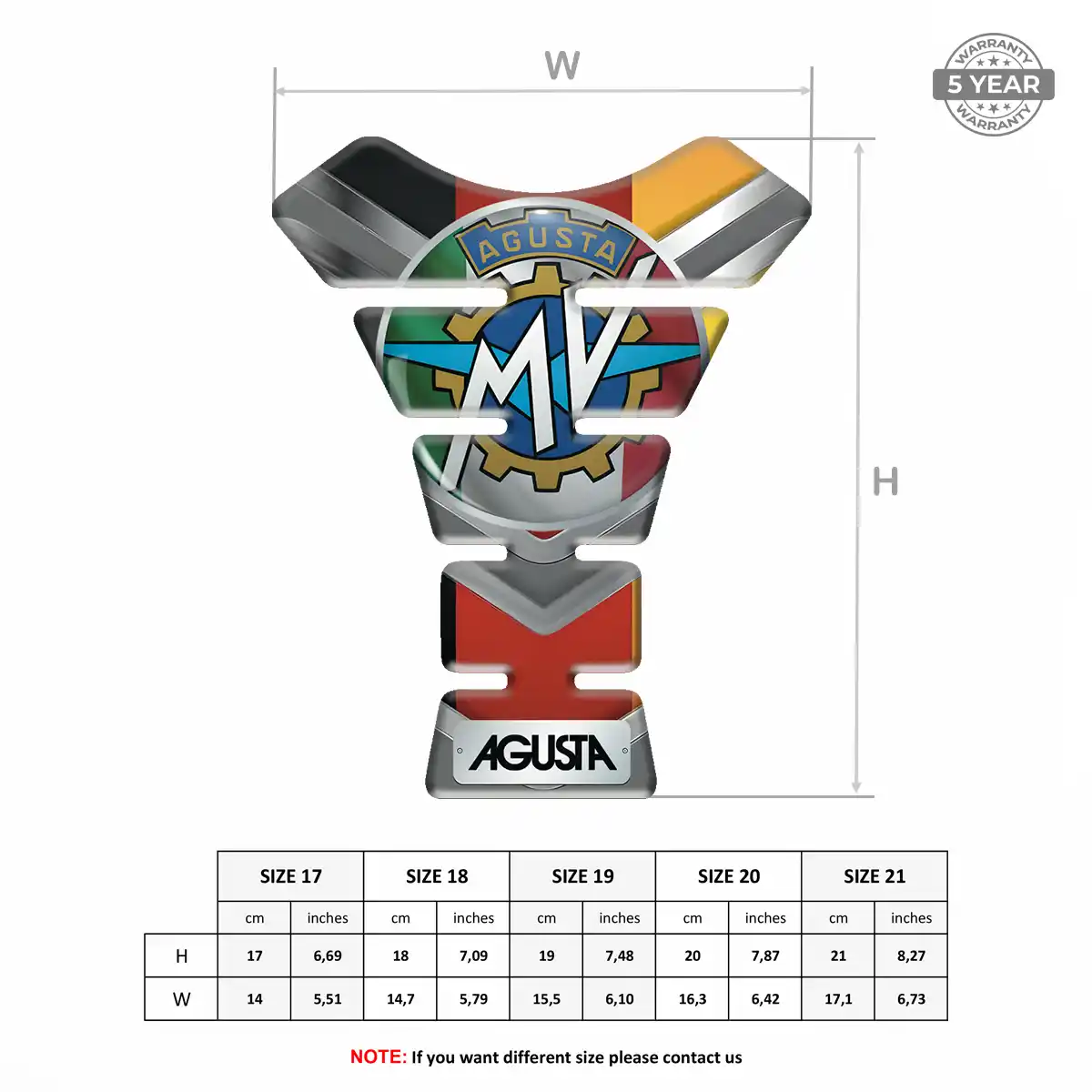 Agusta Tank Fuse Guard Motorcycle Elite Finish
