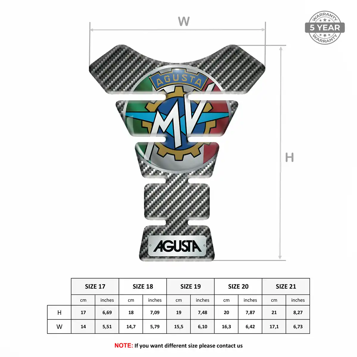 Agusta Tank Fuse Guard Motorcycle Signature Grade