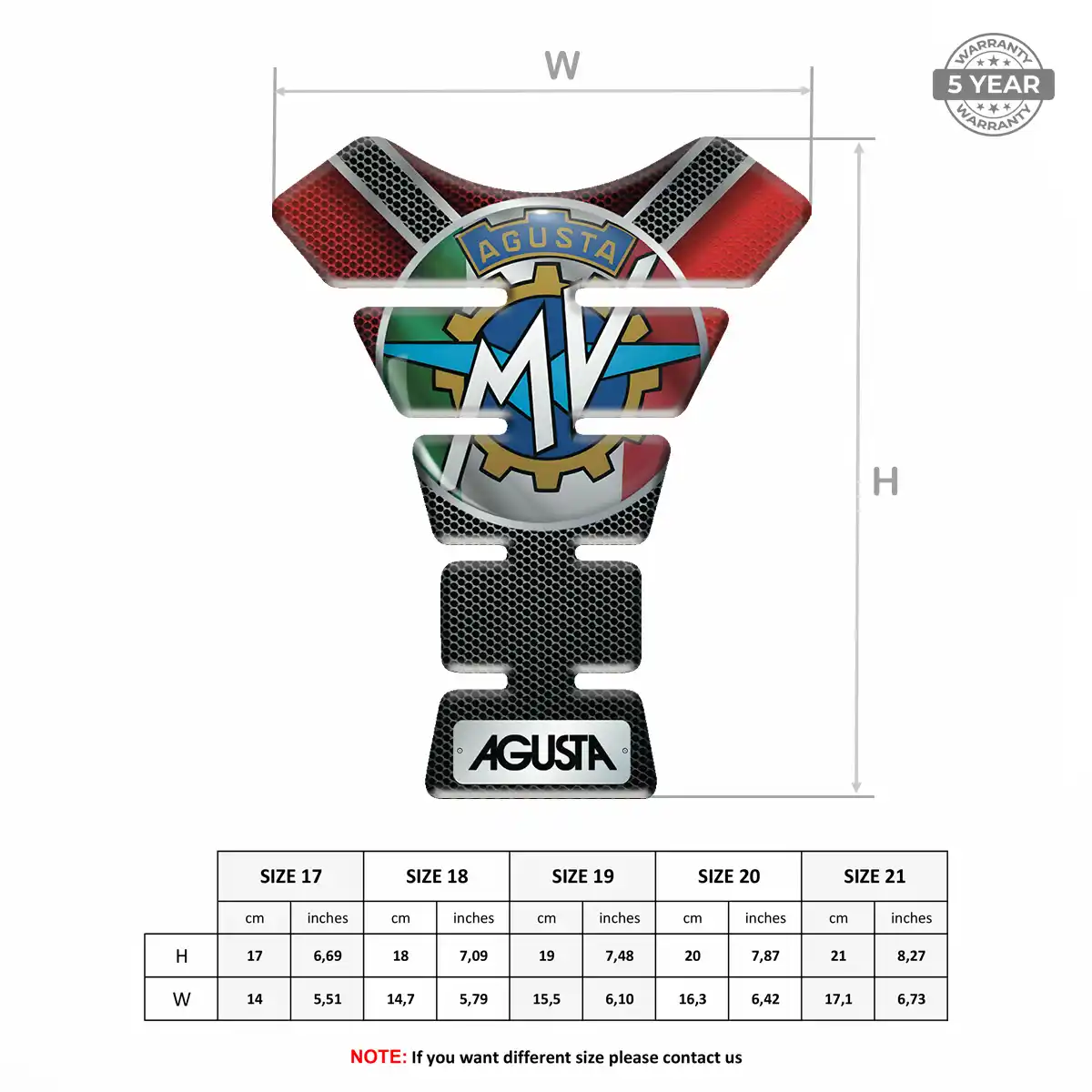 Agusta Tank Fuse Guard Sleek Style