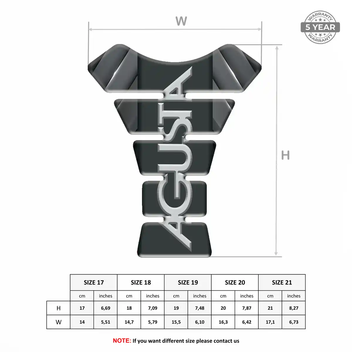 Agusta Tank Fuse Pad Motorcycle Prime Quality
