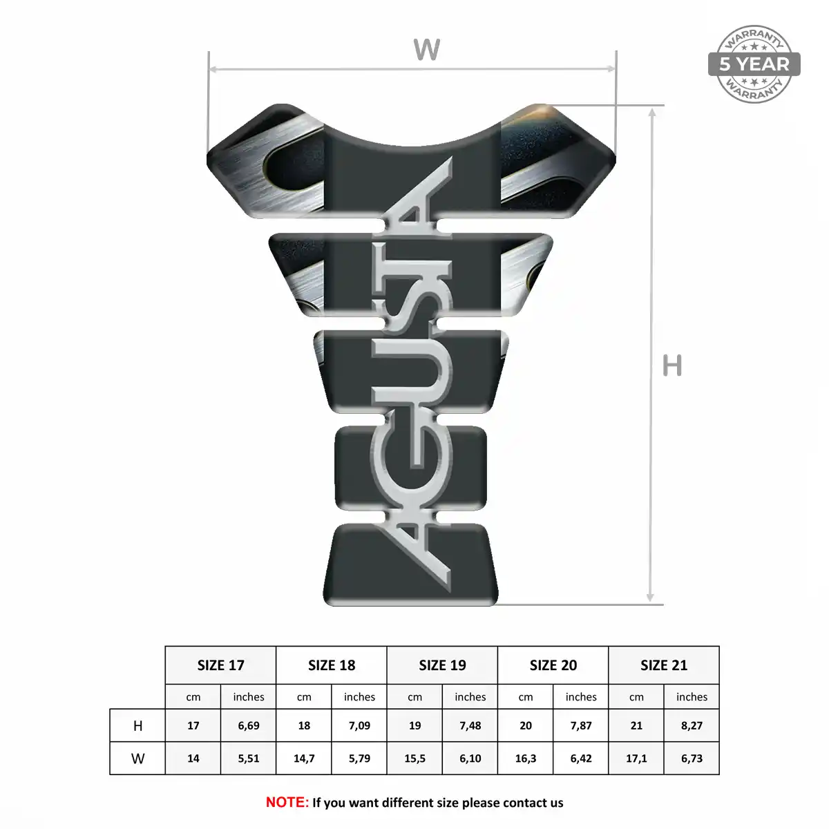 Agusta Tank Fuse Pad Motorcycle Signature Grade
