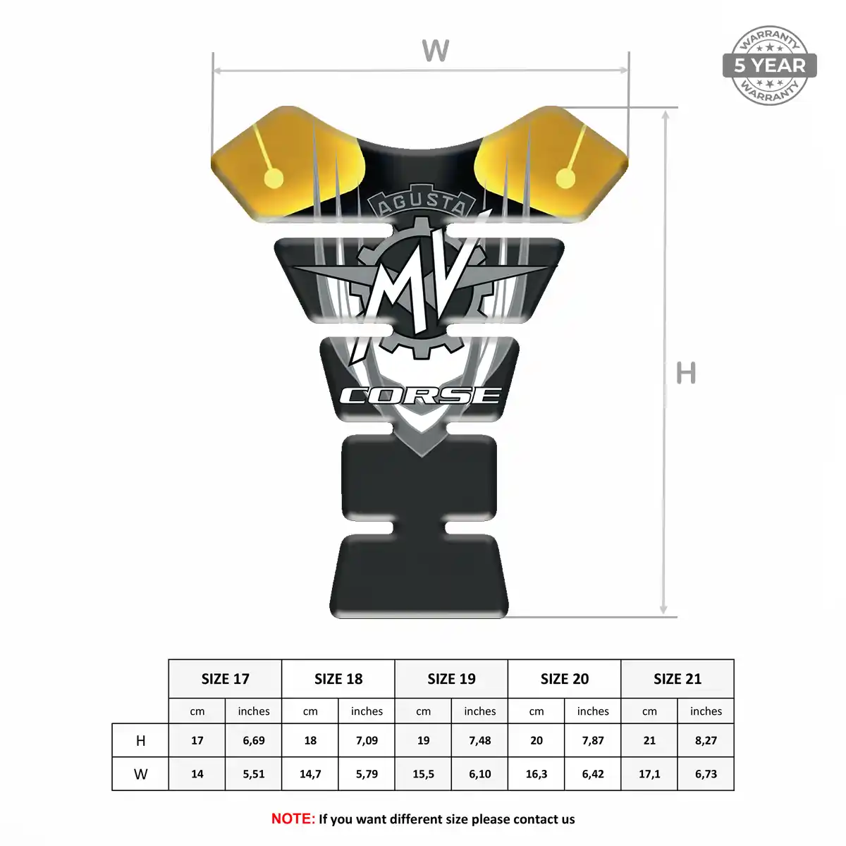 Agusta Tank Fuse Protector Motorbike Refined Design