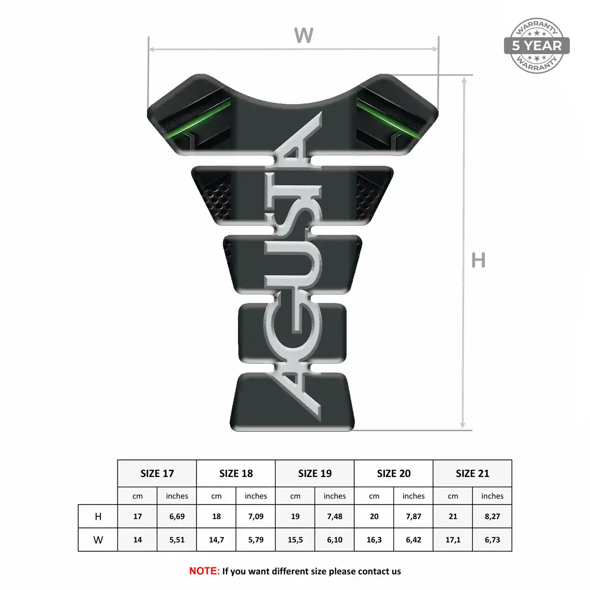 Agusta Tank Fuse Protector Motorbike Sleek Style