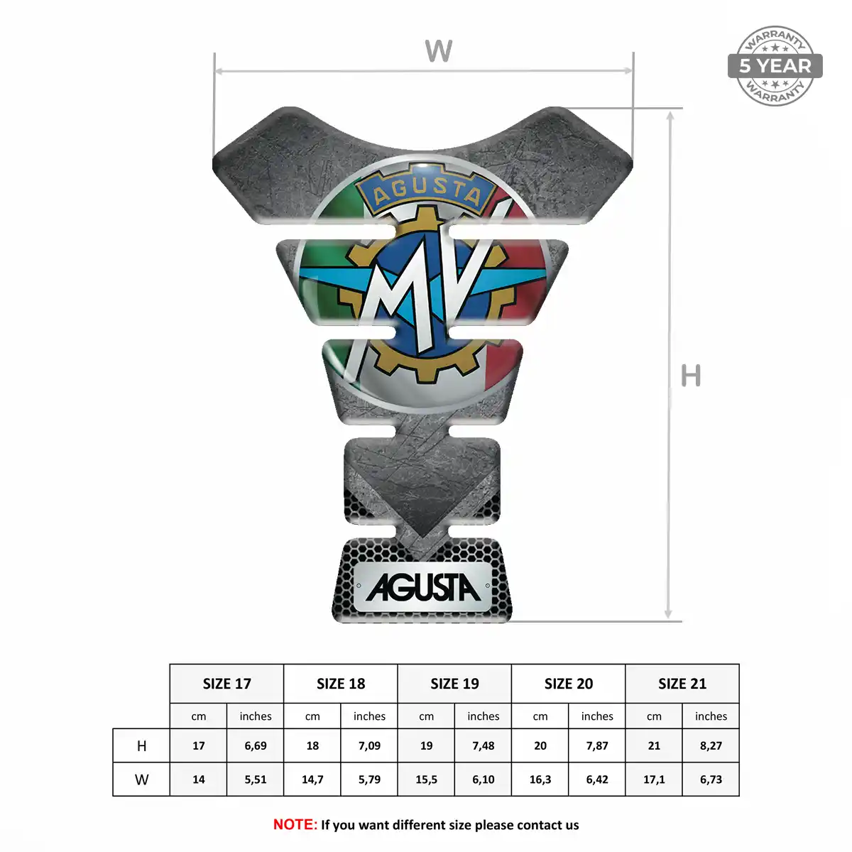 Agusta Tank Fuse Protector Motorcycle Refined Design