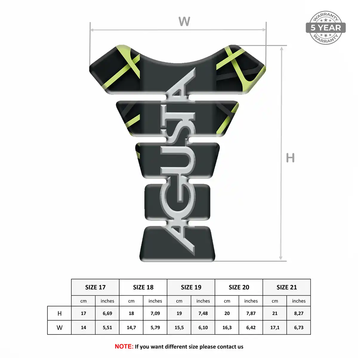 Agusta Tank Fuse Protector Motorcycle Sleek Style