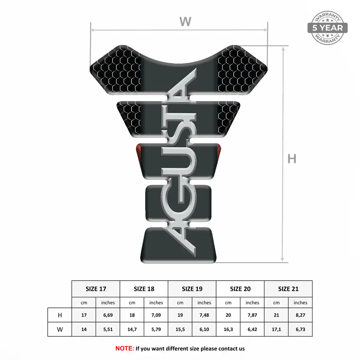 Agusta Tank Grip Pad Elite Finish