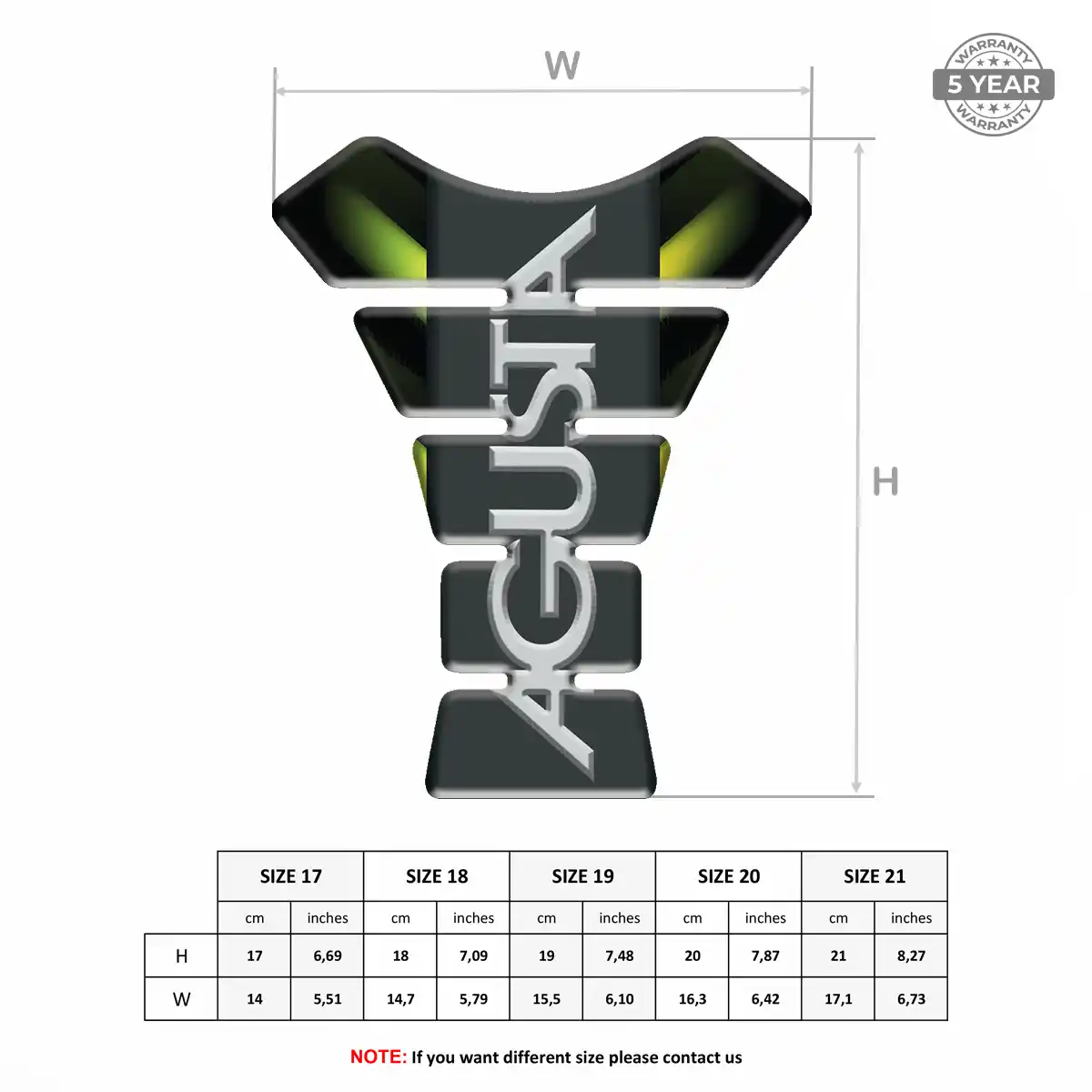 Agusta Tank Grip Pad Sleek Style