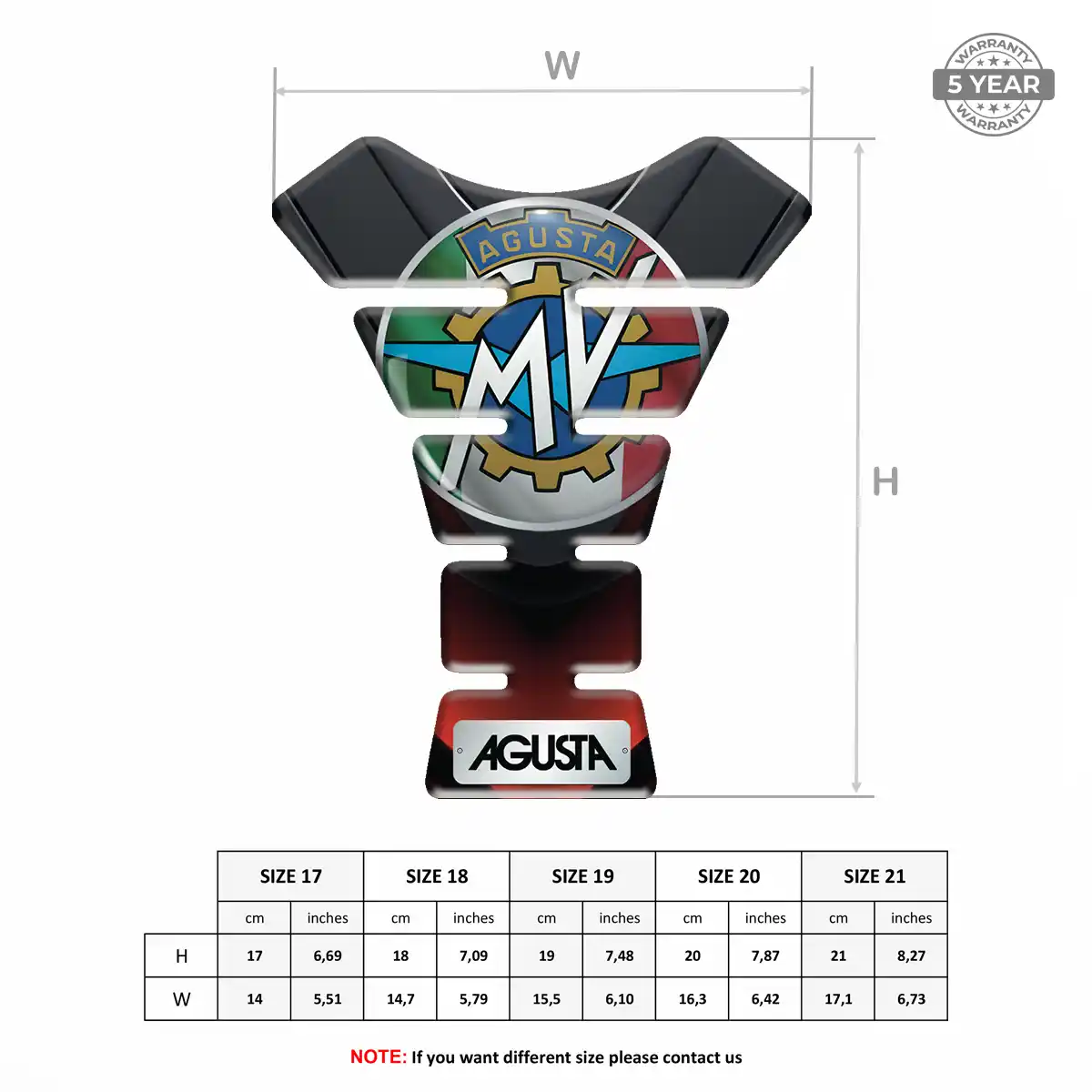Agusta Tank Guard Elite Finish