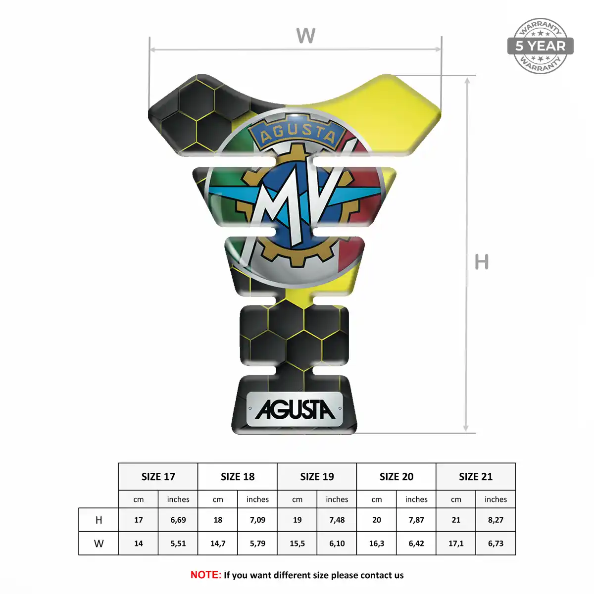 Agusta Tank Guard Fuse Motorbike Elite Finish